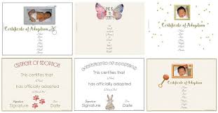 Fill birth certificate maker, edit online. Free Adoption Certificate Template Customize Online