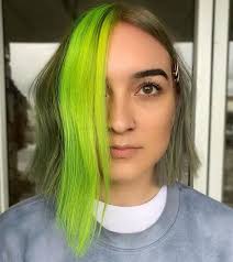 Go Neon Color By Thecolorchemist Using Neon Yellow Smoked Silver And Clear Pravananeon Pravana Pravan In 2020 Neon Hair Vivid Hair Color Silver Hair Color