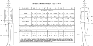 21 comprehensive inc jeans size chart