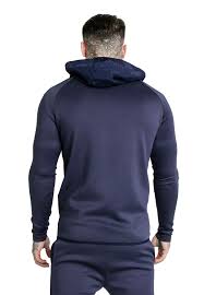 Die klassische sweatjacke für herren ist leger und gemütlich. Siksilk Sweatjacke Herren Creased Nylon Zip Through Ss 16298 Navy Fashioncode De Onlineshop