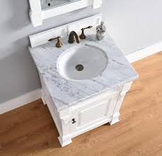 The brookfield 36 vanity by james martin furniture features hand carved accenting filigrees and raised panel doors. James Martin Brookfield Collection 26 Single Vanity Cottage White