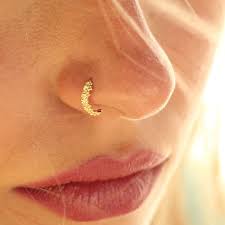 Amazon Com Gold Nose Ring Unique Gold Plated Indian Hoop Piercing Tribal Style 20g Handmade Pie In 2021 Nose Ring Piercing Gold Nose Rings
