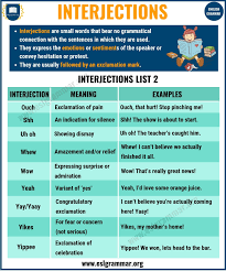 Alphabetical frequency list of the whole corpus (lemmatized): Interjection Definition List Of Interjections Examples Esl Grammar Interjections Sentence Examples Grammar