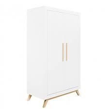 Letztendlich eignen sich hölzerne kleiderschränke für kinder bestens auch für ihr gästezimmer, ihre attraktivität macht sie zu einem universellen möbelstück. Baby Oder Kinder Kleiderschrank Aus Weissem Holz Buche Im Retro Style Mit Zwei Turen