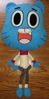 It's the amazing world of gumball. The Amazing World Of Gumball Watterson Large Blue Cat Stuffed Animal Plush Toy 1850054317