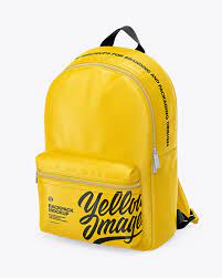 Download Leather Backpack Mockup Half Side View In Apparel Mockups On Yellow Images Object Mockups