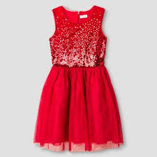 Girls Red Sequins Scatter Dress Cat Jack Target Girls Holiday Dresses Dresses Holiday Dresses