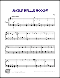 Enjoy the letter notes for jinglebells Jingle Bells Boogie Easy Piano Sheet Music Digital Print