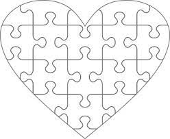 1560x1560 photostock vector autism awareness ribbon made with jigsaw puzzle. Heart Shaped Transparent Jigsaw Puzzle Template Of Classic Style