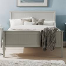 Buy top selling products like annette designer bed with upholstered headboard and regal velvet upholstered panel bed. Maine Dove Grey Wooden Bed Wooden Bed Frames Grey Wooden Bed Frame Wooden Bedroom Furniture