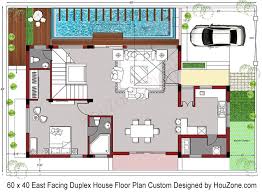This house have 2 doors, the first main door access from car park the second access from kitchen. Duplex House Plan For 60 X 40 Plot Size Houzone