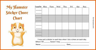 free weekly pet chore chart pet hamsters k 3rd grade