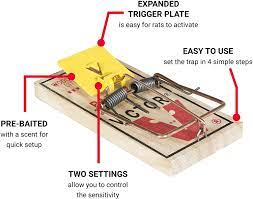How to set a mousetrap step by step. Amazon Com Victor Easy Set Rat Trap M205 Prebaited Home Pest Control Traps Garden Outdoor
