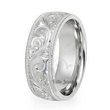Hand Engraved Mens Wedding Band Hand Engraved Mens Wedding Ring 7mm 10k 14 Mens Engraved Wedding Bands Hand Engraved Wedding Band Mens Wedding Bands Engraved