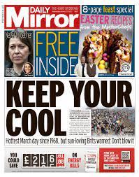 For the times and metro he is captain marvel, for the daily mail he is harry houdini. Daily Mirror 2021 03 31
