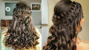We are specialised in every kind of hairstyles like, simple hairstyle, natural hair styles, braid hairstyles, short hairstyles, hair style girl, cute hairstyles, kids hairstyle, curly hairstyles, medium hairstyles, prom hairstyles, long hairstyles, easy hairstyles, medium length wedding hairstyle. Open Hair Hairstyle For Wedding Open Hair Style Simple And Easy Open Hairstyles With Lehenga Youtube