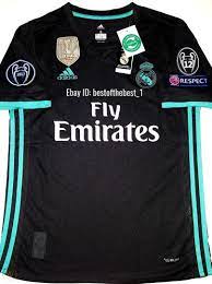Adidas cristiano ronaldo real madrid authentic uefa champions league home match jersey 2017/18. 2017 2018 Real Madrid World Champions League Ronaldo Ramos Away Jersey 17 18 1922488392