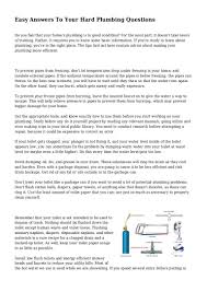 Take a look at the following q&a's, which address a variety of common plumbing problems. Easy Answers To Your Hard Plumbing Questions
