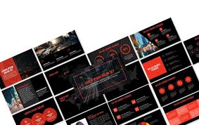 By invisualstudio in presentation templates. Oslo Professional Dark Red Free Powerpoint Template Slides Gallery