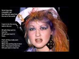Girls Just Wanna Have Fun Lyrics Testo Cyndi Lauper Cyndi Lauper Cyndi Lauper Albums Cool Lyrics