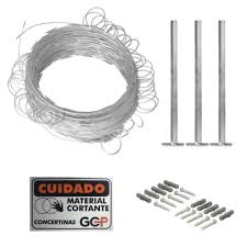 Conselhos antes de instalar uma concertina: Cerca Concertina 30cm Kit Instalacao Para 10 Metros Ppa