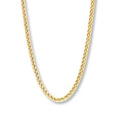 Men S Necklace Wheat Chain 10k Yellow Gold Kay In 2021 Gold Chains For Men Mens Gold Bracelets Chains For Men