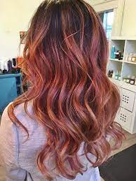 Rose Gold Color Melt Dark Hair Pale Skin Hair Color Hair Color Rose Gold Hair Styles