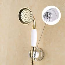 For additional height out of your hand held showerhead, you'll want to get yourself a wall mount shower holder. Suction Cup Vacuum Shower Head Holder Hand Held Shower Wall Mount Bracket Relocatable Adjustable Shower Accessories For Bathroom Fuyamp Shower Head Holder Shower Installation Kits Showers Ekbotefurniture Com