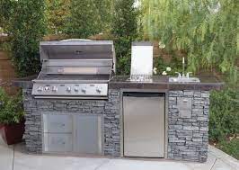 Urban Islands 5 Burner Deluxe Faux Rock Island Grill Outdoor Kitchen Outdoor Kitchen Design Small Outdoor Kitchens