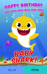 Baby Shark Doo Doo Doo Birthday Card Mummy Daddy Grandpa Grandma Brother Sister Ebay Baby Shark Happy Birthday Baby Shark Theme Birthday