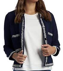 3.9 out of 5 stars 702. Basler Ocean Blues Knitted Blazer Cozy Ladies Jacket Navy