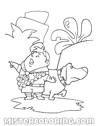 Russell And Dug Exploring Disney Pixar Up Movie Coloring Pages For Kids Coloring Pages For Kids Coloring Pages Drawing For Kids