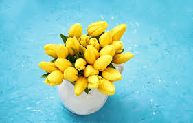 Close up of artificial flowers bouquet arrange for decoration in home. Wallpaper Flowers Bouquet Yellow Tulips Fresh Yellow Flowers Tulips Spring Images For Desktop Section Cvety Download