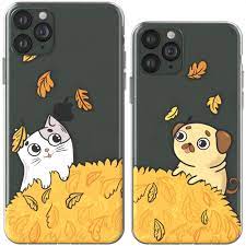 110% price guarantee, 90 day return policy Amazon Com Toik Matching Couple Cases For Apple Iphone 11 Pro Xs Max Xr 10 X 8 Plus 7 6s 5s Se Cover Soulmate Leaf Boyfriend Cat Autumn Leaves Silicone Best Friend Design