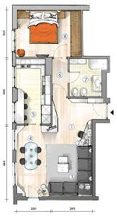 Cucina Separata Nel Bilocale Perfetto Per Due La Pianta Del Progetto Cose Di Casa Planimetrie Dell Appartamento Design Casa Piccola Planimetrie Di Case