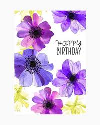 We offer a variety of florist arranged and gift box delivered flowers to celebrate the most romantic holiday of the year. Hallmark Purple Flowers Birthday Card The Paper Store