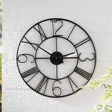 Black metal outdoor wall decor. Better Homes And Gardens Black Metal Outdoor Decorative Hanging Clock Wall Art Decor 22lx1 4wx22h Inches Walmart Com Walmart Com