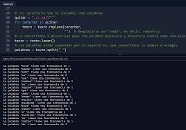Bienvenido al mostrador wordcounter360 ° también llamados signos denominativos wordcounter360 ° es un contador de palabras y caracteres en línea y gratis. Python Contar Frecuencia De Palabras Parzibyte S Blog