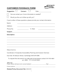 Access and convenience, attitude, competence, timeliness, reliability, information. Customer Feedback Form Pdf Download Feedback For Students Survey Template Customer Feedback