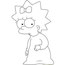 Can you see and name all the colours? Maggie Simpson Coloring Pages For Kids Printable Free Download Coloringpages101 Com
