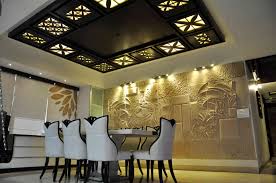 You could also use molding panels to create a pattern on the ceiling. Hall Modern False Ceiling Design For Restaurant Novocom Top