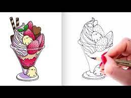 Ice cream sundae waffle png 1000x728px ice cream cuisine. How To Draw Ice Cream Sundae Youtube