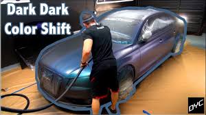 True candy colors are created in a 3 step process with the first step being some kind of reflective base (usually metallic, the second step being a transparent colored layer, and the 3rd being a protective clear coat.as light shines on a candy finish it passed through the clear coat and candy layer where it is. Dark Dark Color Shift Experimental Spray Youtube