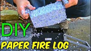 If you are going to add melted wax: Diy Paper Fire Logs Youtube