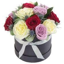 Another birthday arrangement heading out today. Hat Boxes Blooms Of Belfast Belfast Northern Ireland
