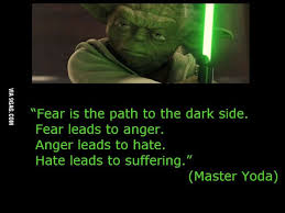 Master Yoda About Fear Yoda Quotes Fear Leads To Anger Master Yoda