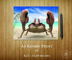 Krabby A4 Print - Etsy