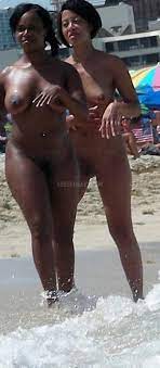 Nude ebony beach