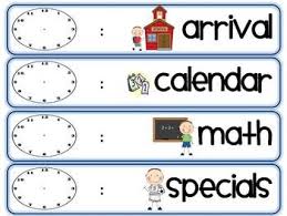 Daily Schedule Pocket Chart Cards Elementary School