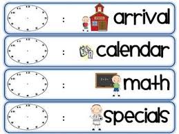 Daily Schedule Pocket Chart Cards Elementary School